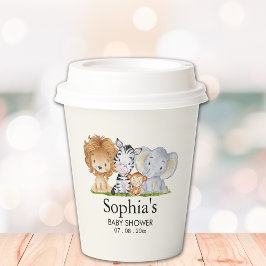 A Little Wild One Safari Animals Baby Shower 紙コップ