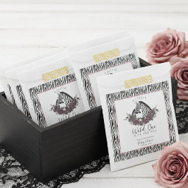 A Little Wild One Zebra Print Kids フェイバーバッグ