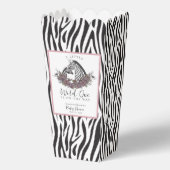 A Little Wild One Zebra Print Popcorn フェイバーボックス (正面)
