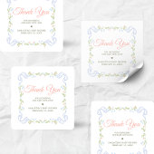 A Little Wildflower Baby Shower スクエアシール