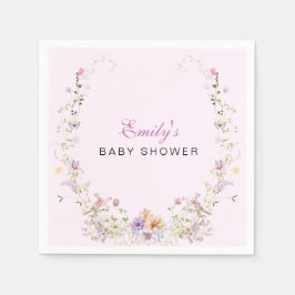 A Little Wildflower Baby Shower  スタンダードカクテルナプキン