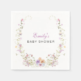 A Little Wildflower Baby Shower  スタンダードカクテルナプキン