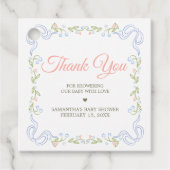 A Little Wildflower Baby Shower フェイバータグ (正面)