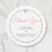 A Little Wildflower Baby Shower フェイバータグ (正面)