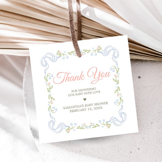 A Little Wildflower Baby Shower フェイバータグ