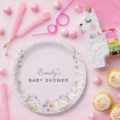A Little Wildflower Baby Shower  ペーパープレート (パーティー)