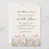 A Little Wildflower Baby Shower 招待状 (正面)