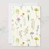 A Little Wildflower Baby Shower 招待状 (裏面)