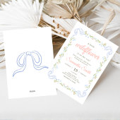 A Little Wildflower Baby Shower 招待状