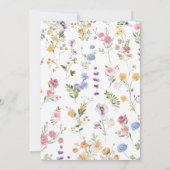 a little wildflower baby shower 招待状 (裏面)