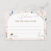 A little Wildflower Baby Shower Advice for Mom  エンクロージャーカード (正面)