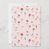 A Little Wildflower Baby Shower Girl Invitation 招待状 (裏面)