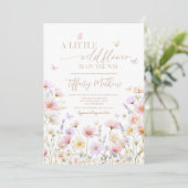 A Little Wildflower Baby Shower Invitation  招待状 (スタンド正面)