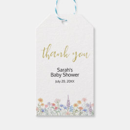 A little Wildflower Baby Shower Thank You ギフトタグ