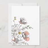 A Little Wildflower Blooming Baby Shower  招待状 (裏面)