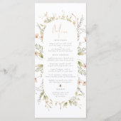 A Little Wildflower Boho Bee Girl Baby Showerメニュー メニュー (正面)