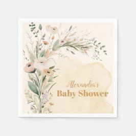 A Little Wildflower Boho Nature Baby Shower スタンダードカクテルナプキン