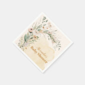A Little Wildflower Boho Nature Baby Shower スタンダードカクテルナプキン (角)
