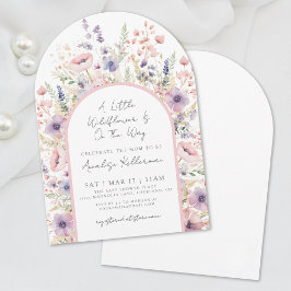 A Little Wildflower Floral Baby Shower 招待状