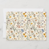 A Little Wildflower Girl Baby Shower 招待状 (裏面)