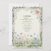 A Little Wildflower Girl Baby Shower 招待状 (正面)