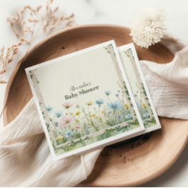 A Little Wildflower Girl Baby Shower I スタンダードカクテルナプキン