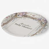 A Little Wildflower Girl Baby Shower I ペーパープレート (アングル)