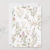 A Little Wildflower Girl Boho Baby Shower 招待状 (裏面)