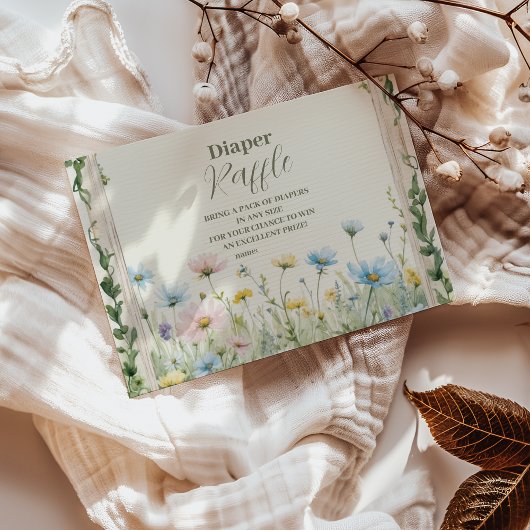 A Little Wildflower Girl Diapper Raffle エンクロージャーカード