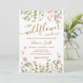 A little Wildflower is on the way Baby Shower 招待状 (スタンド正面)