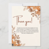 A Little Wildflower is on The Way Girl Baby Shower サンキューカード (正面)