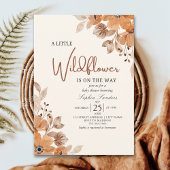 A Little Wildflower is on The Way Girl Baby Shower 招待状
