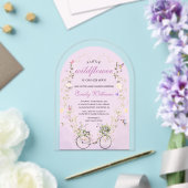 A Little Wildflower Spring Baby Shower  アクリル招待状 (インサイチュ (ウェディング))