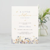 A Little Wildflower Spring Baby Shower Invitation 招待状 (スタンド正面)