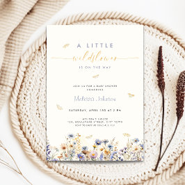 A Little Wildflower Spring Baby Shower Invitation 招待状