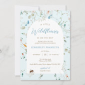 A little Wildflower Wild Flower Boy Baby Shower 招待状 (正面)