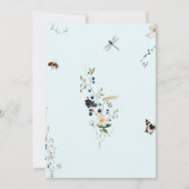 A little Wildflower Wild Flower Boy Baby Shower 招待状 (裏面)