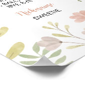 A Little Wildflowers 1st Birthday Milestoneのサイン ポスター (角)