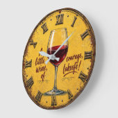 A Little Wine Of Courage ラージ壁時計 (傾斜)