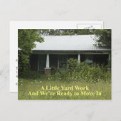 A Little Yard Work – 住所おもしろいの変更 案内ポストカード (正面/裏面)