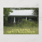 A Little Yard Work – 住所おもしろいの変更 案内ポストカード (正面)