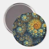 "a.lone"ブルースパイラルフラクオーガニックラクタ マグネット (正面/裏面)