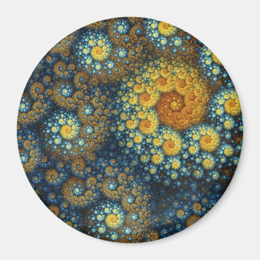 "a.lone"ブルースパイラルフラクオーガニックラクタ マグネット (正面)