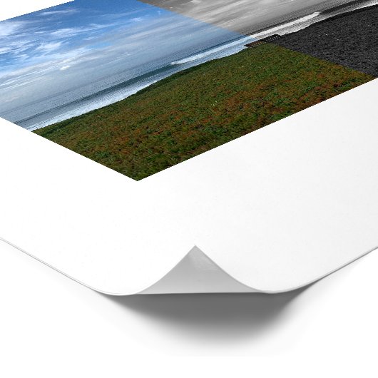 A Lone Bench Reflection Photography ポスター (角)