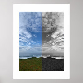 A Lone Bench Reflection Photography ポスター