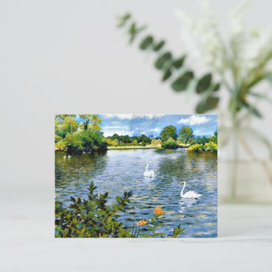 A Long Island Lake, famous painting, ポストカード (スタンド正面)