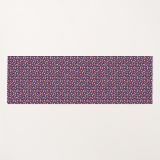 A long, rectangular navy blue yoga mat  ヨガマット (正面(横))