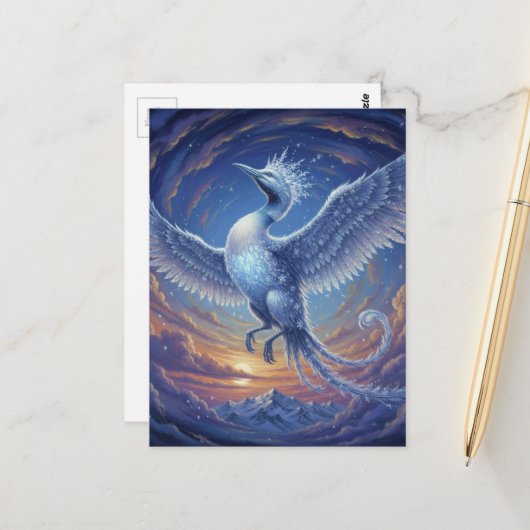 A Loon Rising From the Ice Like a Phoenix ポストカード (正面/裏面インサイチュ)