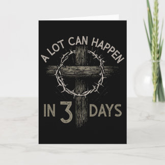 A Lot Can Happen In 3 Days Christian Cross Jesus E カード