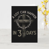 A Lot Can Happen In 3 Days Christian Cross Jesus E カード (黄色い花)